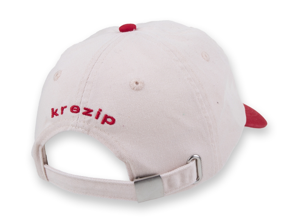 Duo Tone Cap Red & Cream