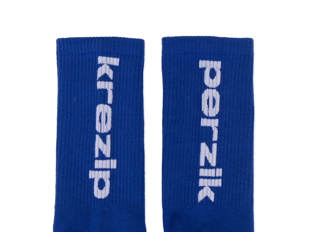 Logo Crew Socks Blue