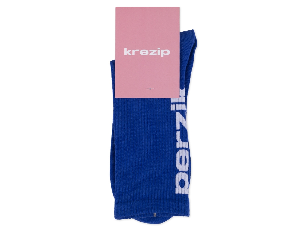 Logo Crew Socks Blue