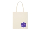 Logo Tote Bag Natural Raw - Purple Logo